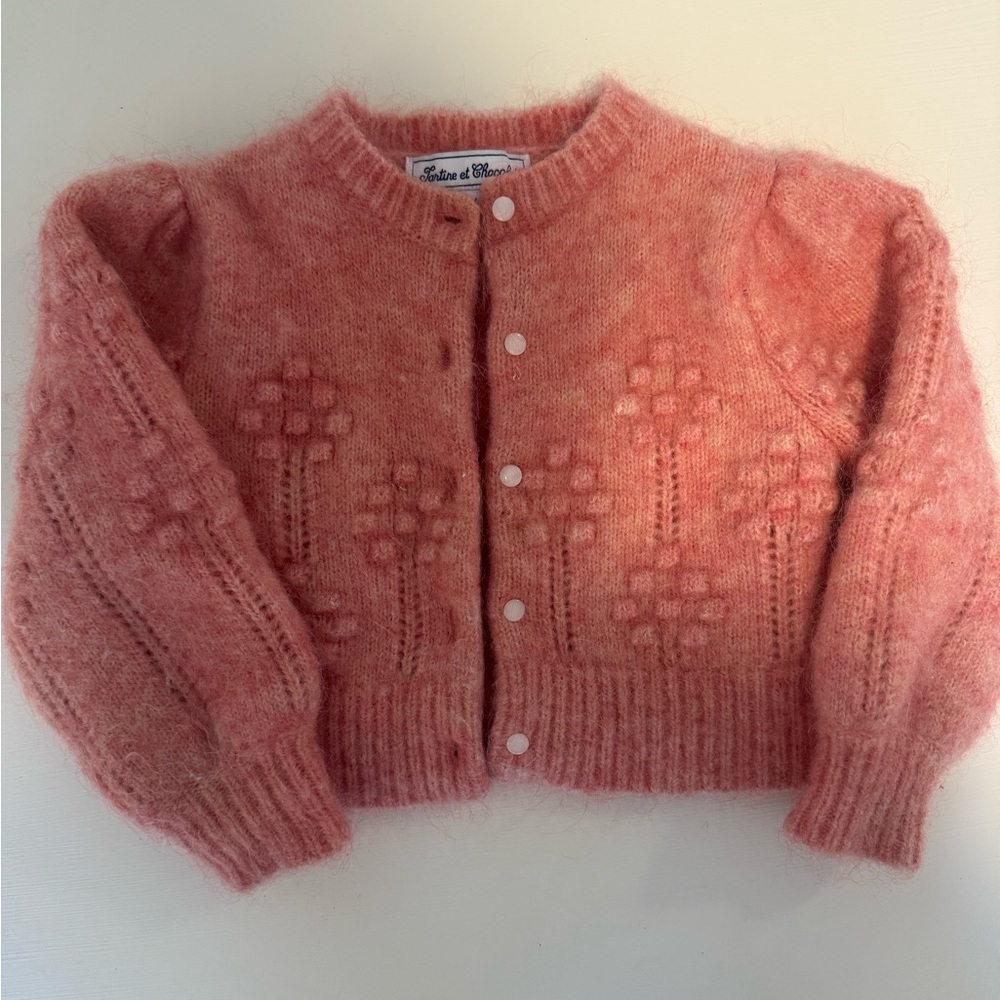 Tartine et Chocolat Coral mohair Cardigan 3
